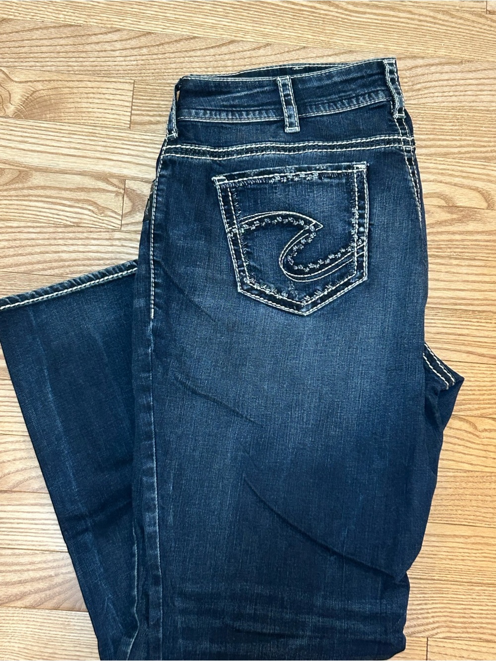 Silver Jeans Co. Suki Straight Plus Size Jeans 18W L32 Dark Indigo